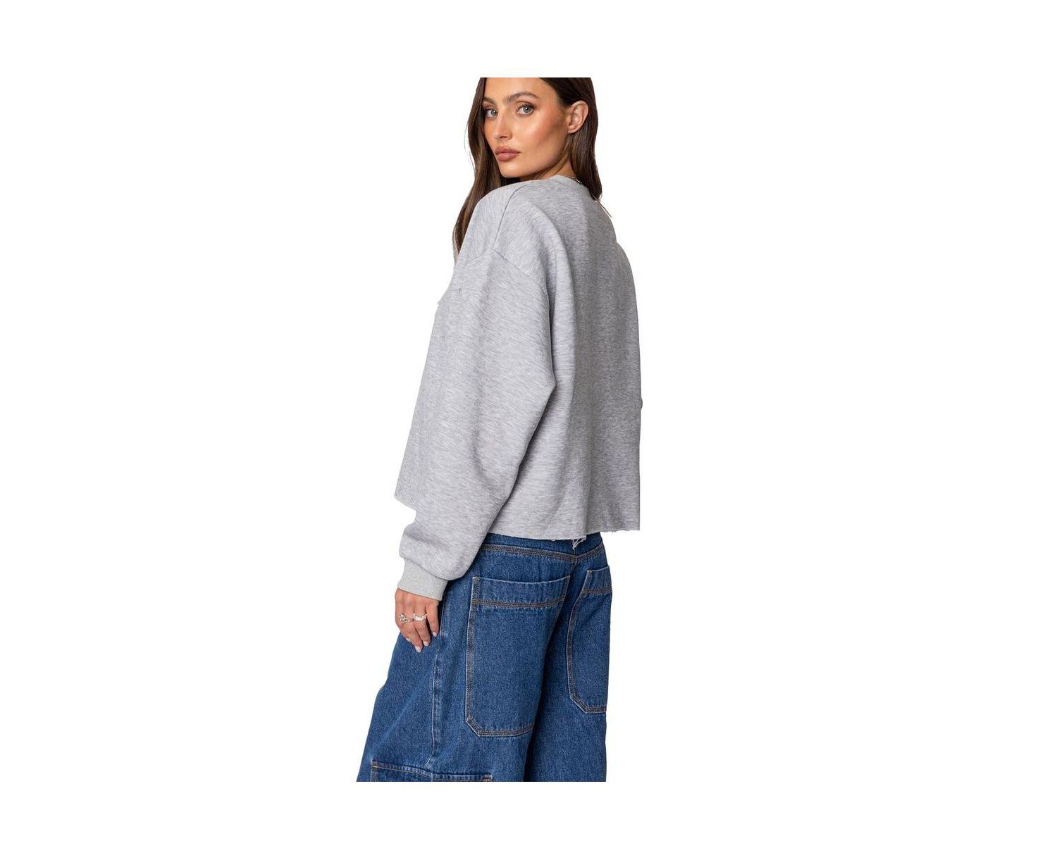 Womens Gingham Star Sweatshirt