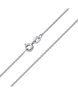 Sterling Silver Rolo Chain Necklace 60 Gauge Round Link Made In Italy