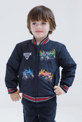 Boys Zip Up Varsity Bomber Jacket