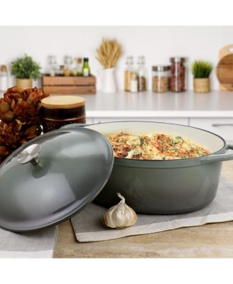 7-Quart Enameled Cast Iron Oval Casserole