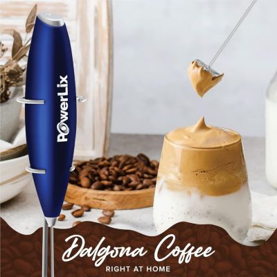 Milk Frother Battery Operated Foam Maker For Coffee With Stainless Steel Stand