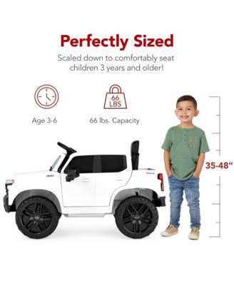 12V 2.5 MPH Licensed Chevrolet Silverado Ride On Truck Car Toy w/ Parent Remote Control