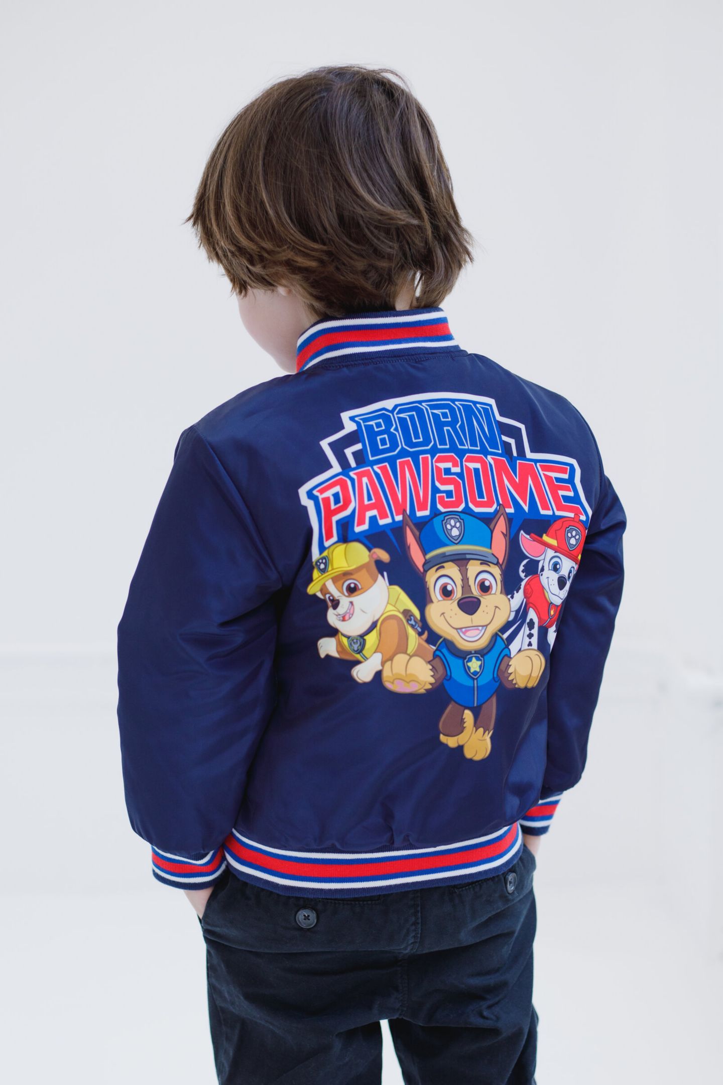 Куртка Paw Patrol Varsity Zip Up Bomber Jacket для мальчиков, цвет: Тёмно-синий — фото 2