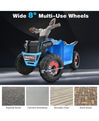 Kids Electric Ride On ATV Toy 6V Battery Powered Electric Vehicle Toy w/ Direction Control Rose Red