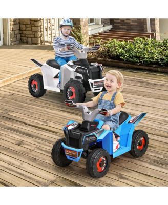 Kids Electric Ride On ATV Toy 6V Battery Powered Electric Vehicle Toy w/ Direction Control Rose Red