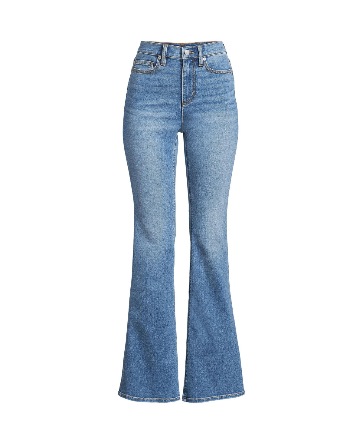 Lands' End Women's Recover Denim High Rise Skinny Flare Jeans