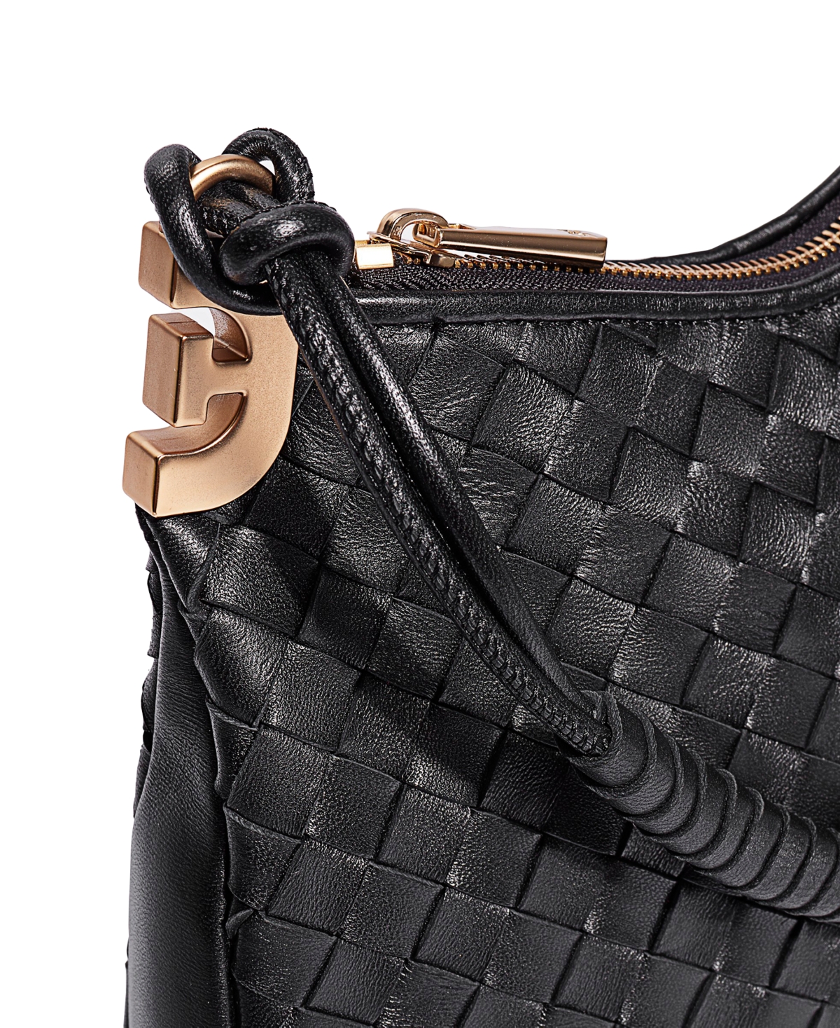 Sam Edelman Christy Woven Medium Shoulder Bag In Black ModeSens