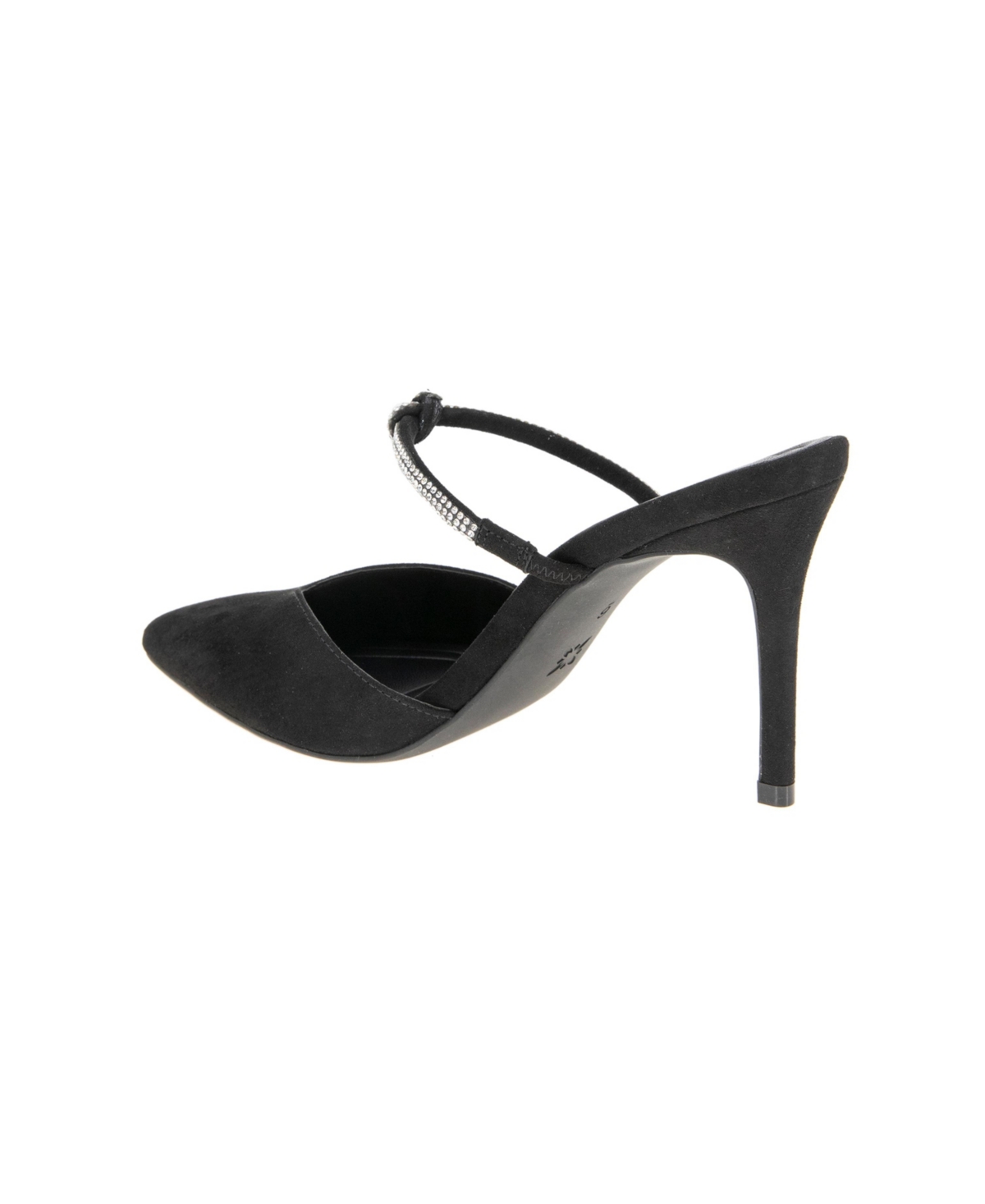 Bcbgeneration Berla Womens Jeweled Manmade Slide In Black