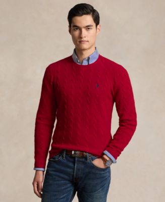 Polo Ralph Lauren Men's Wool-Cashmere Cable-Knit Sweater - Macy's