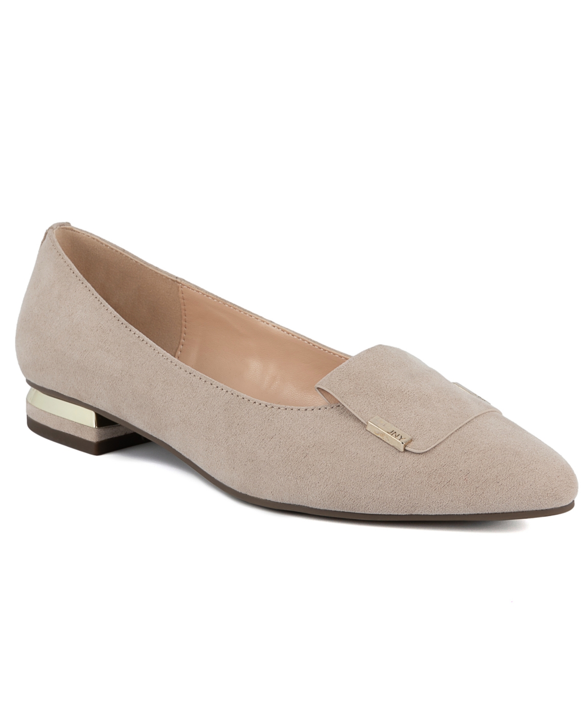 Jones New York Women s Quesheen Pointed Toe Tailored Loafers Bone Micro Smart Closet