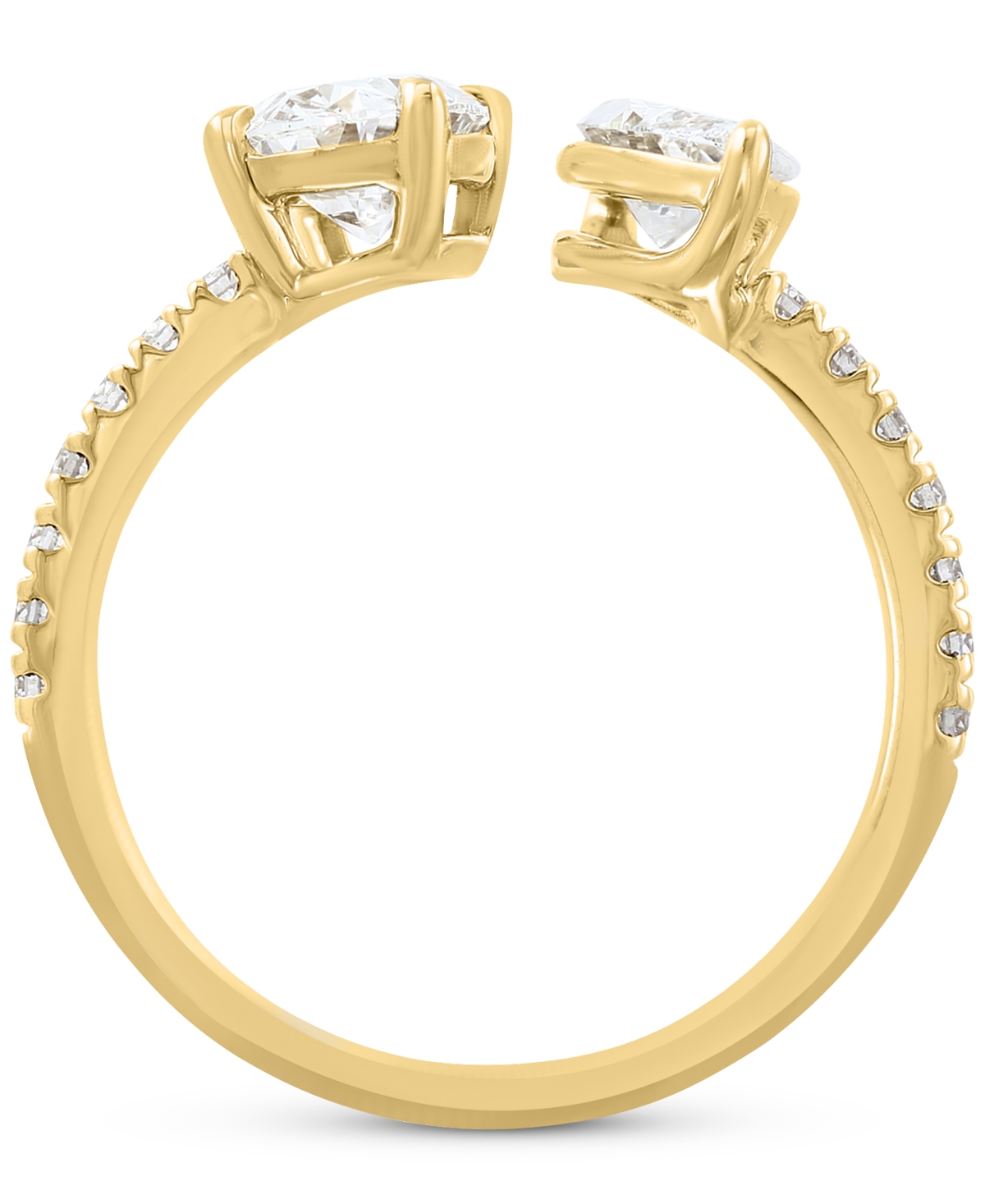 Effy Collection Effy Lab Grown Diamond Mixed-cut Cuff Ring (1-7/8 Ct. T.w.) In 14k Gold In Yellow Gold