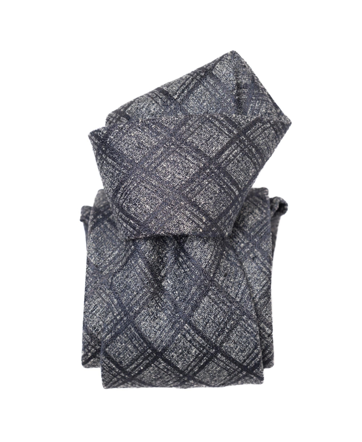 Big & Tall Empoli - Silk Jacquard Tie for Men - Slate grey