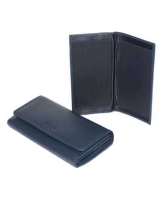 Ladies Leather Clutch Wallet with Checkbook and Gusset