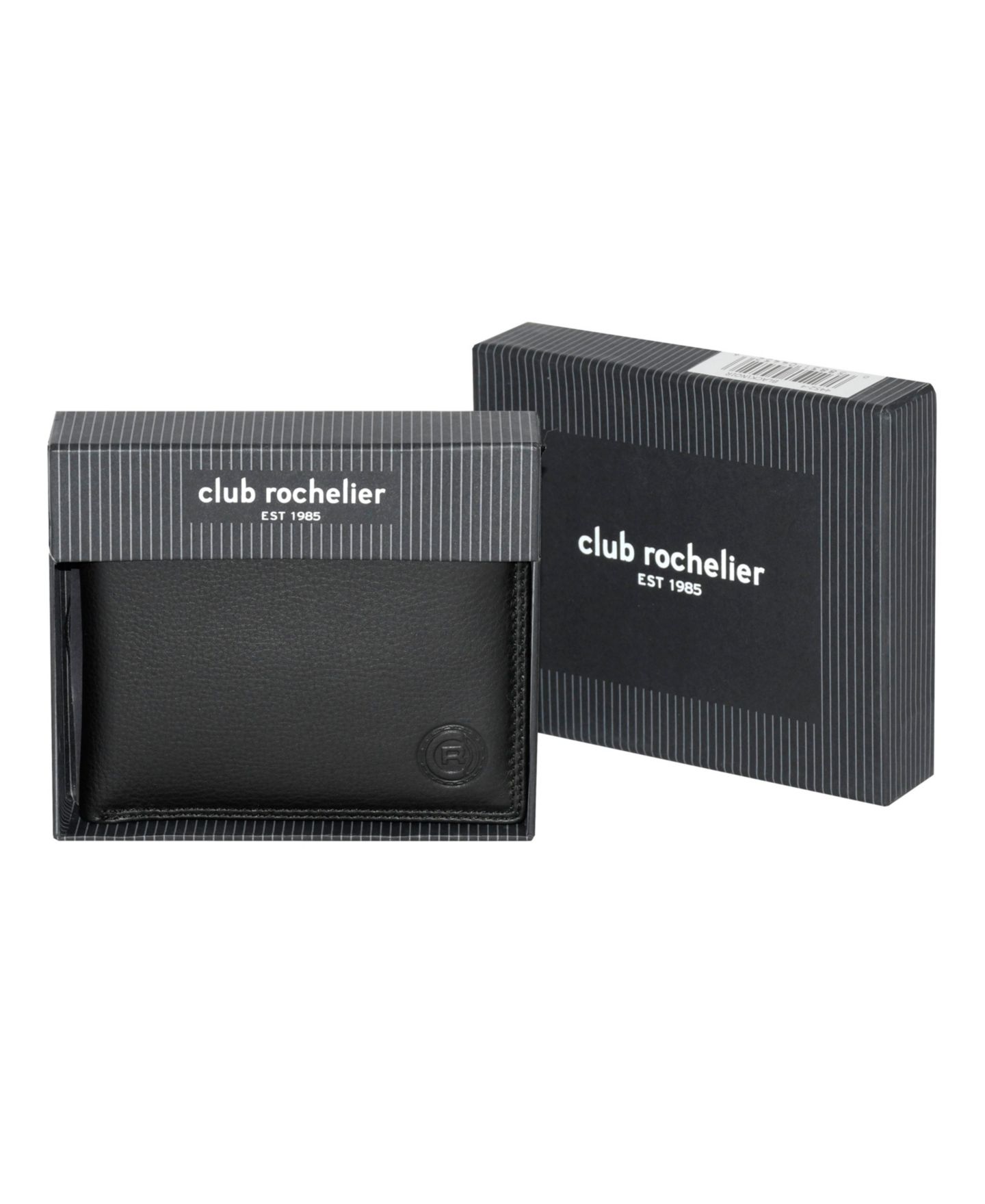Мужской кошелёк Club Rochelier Slim Fold Wallet with Center Wing, цвет: Чёрный — фото 5