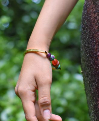 18K Gold Plated Matrika Bangle Bracelet