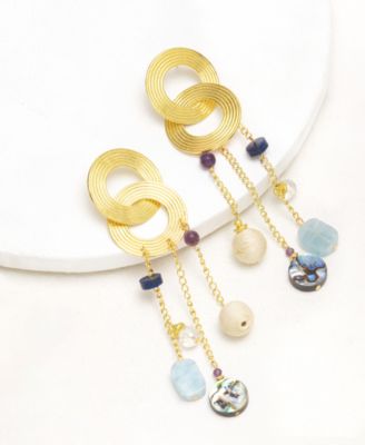 18K Gold Plated Alicia Dangle Earrings