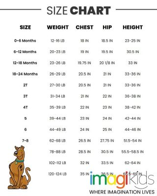 Toddler Boys Scooby-Doo Zip Up Cosplay Coverall Newborn to Adult (0-6 Months - 2XL