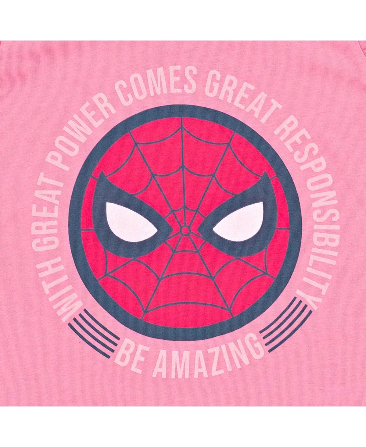 Marvel Girls Spider-Man Spider-Gwen Ghost Spider Cosplay Hooded Tank Top & French Terry Shorts Outfit Set to - Spider-man