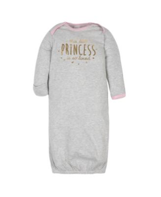 Baby Girls 4-Pack Gowns, Golden Floral, 0-6 Months