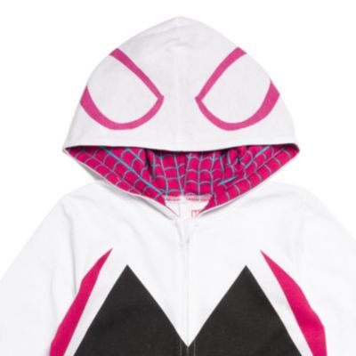Toddler Girls Marvel Spider-Gwen Ghost Spider Zip Up Cosplay Coverall Newborn to