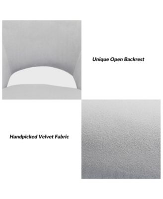 Modern Velvet Office Chair with Adjustable Swivel for Study Vanity