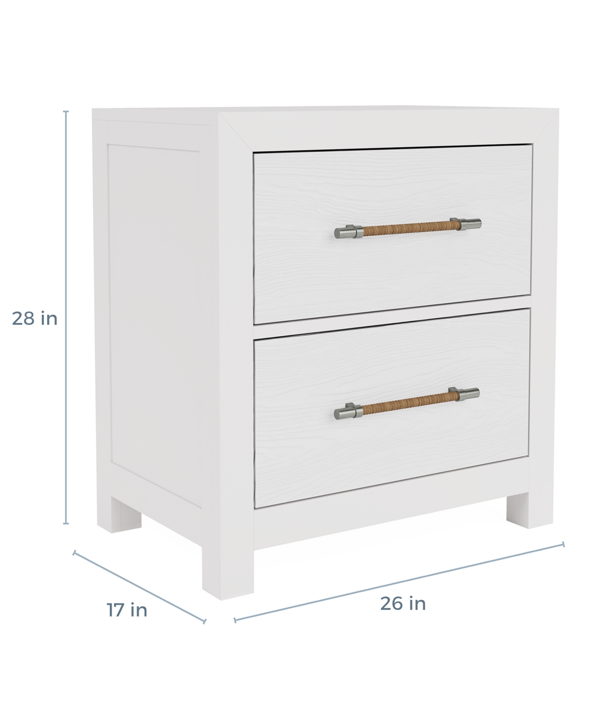 Catriona Two Drawer Nightstand