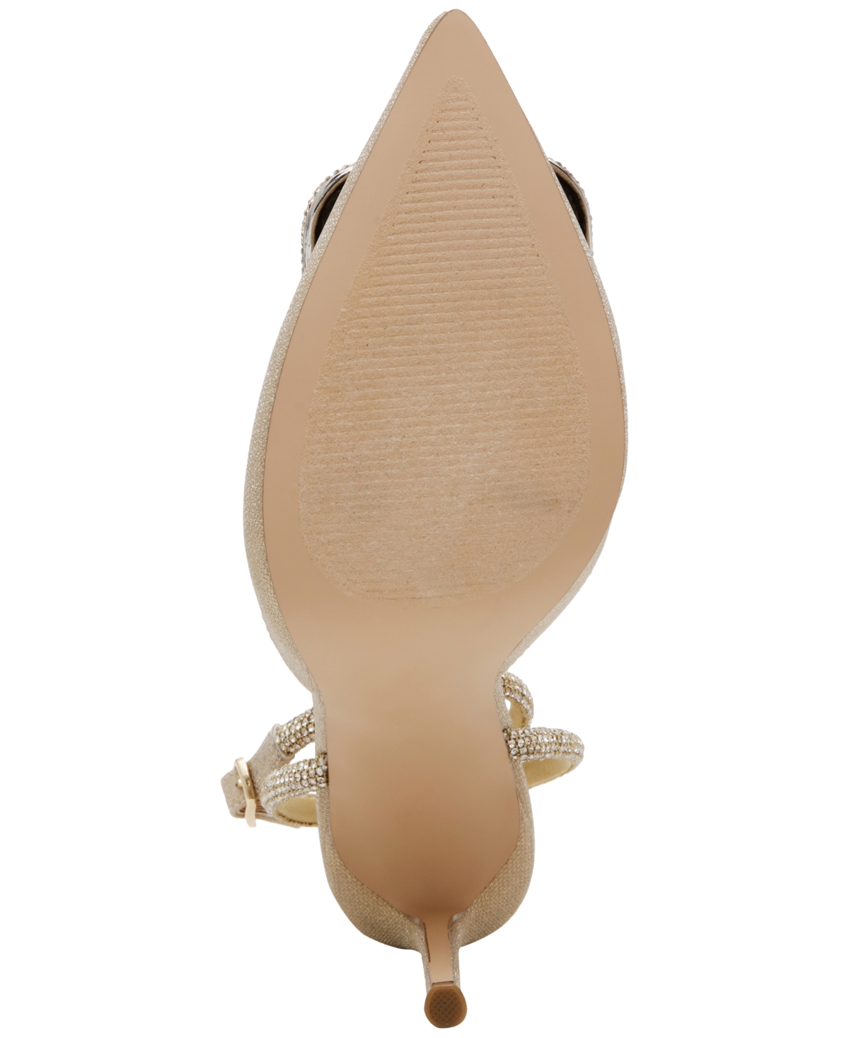 Steve Madden Vienna Pointed Toe Ankle Strap Pump In Gold