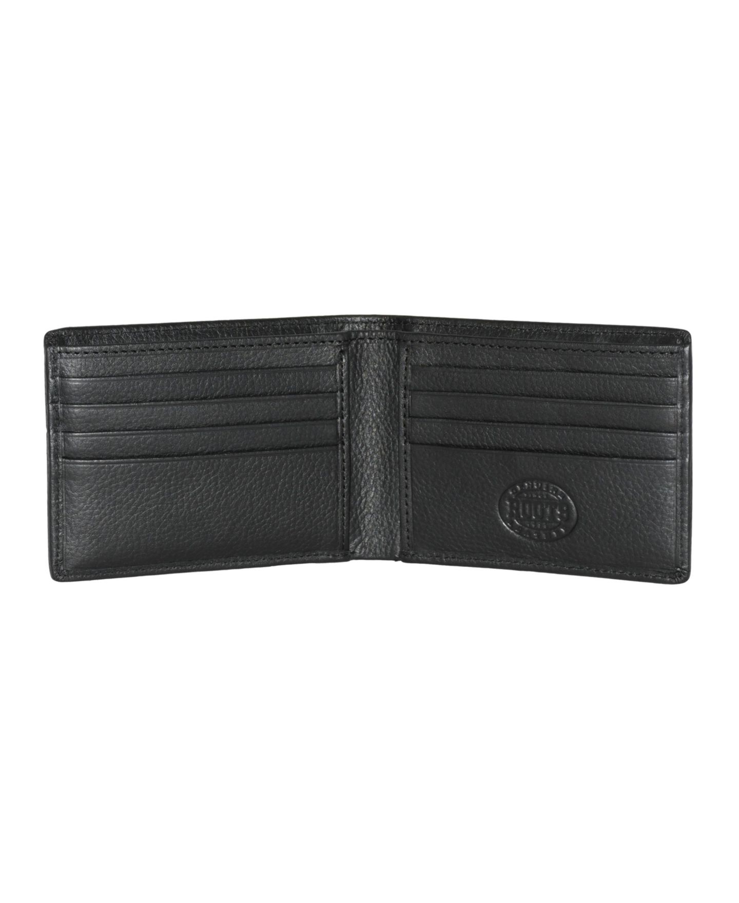 Мужской кошелёк Roots Men Leather Slimfold Wallet with Removable ID, цвет: Чёрный — фото 8