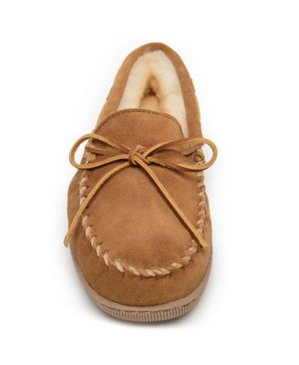 Men's Sheepskin Hardsole Moccasin Slippers