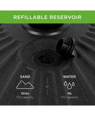 Fillable Plastic Patio Umbrella Base Stand, Pole Holder w/ Adjustment Knob