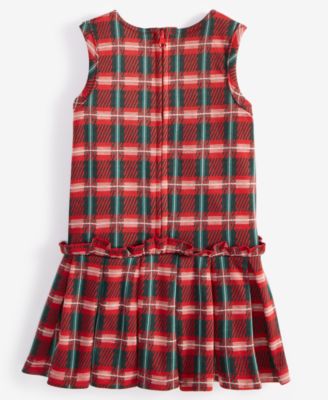 Toddler & Little Girls Minnie Mouse Yarn-Dyed Plaid Dress