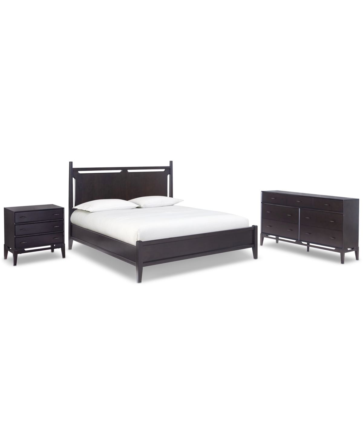 Macy's Addelyn 3 Pc. Set (california King Poster Bed, Dresser & 3-drawer Nightstand) In Brown