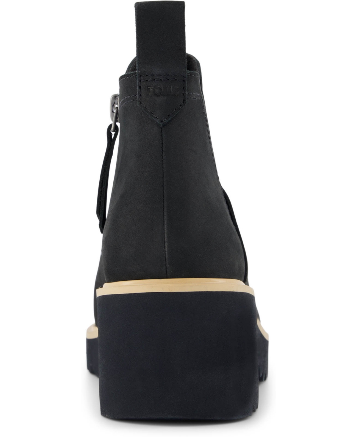 Toms Women's Maude Soft Suede Side Zip Wedge Booties