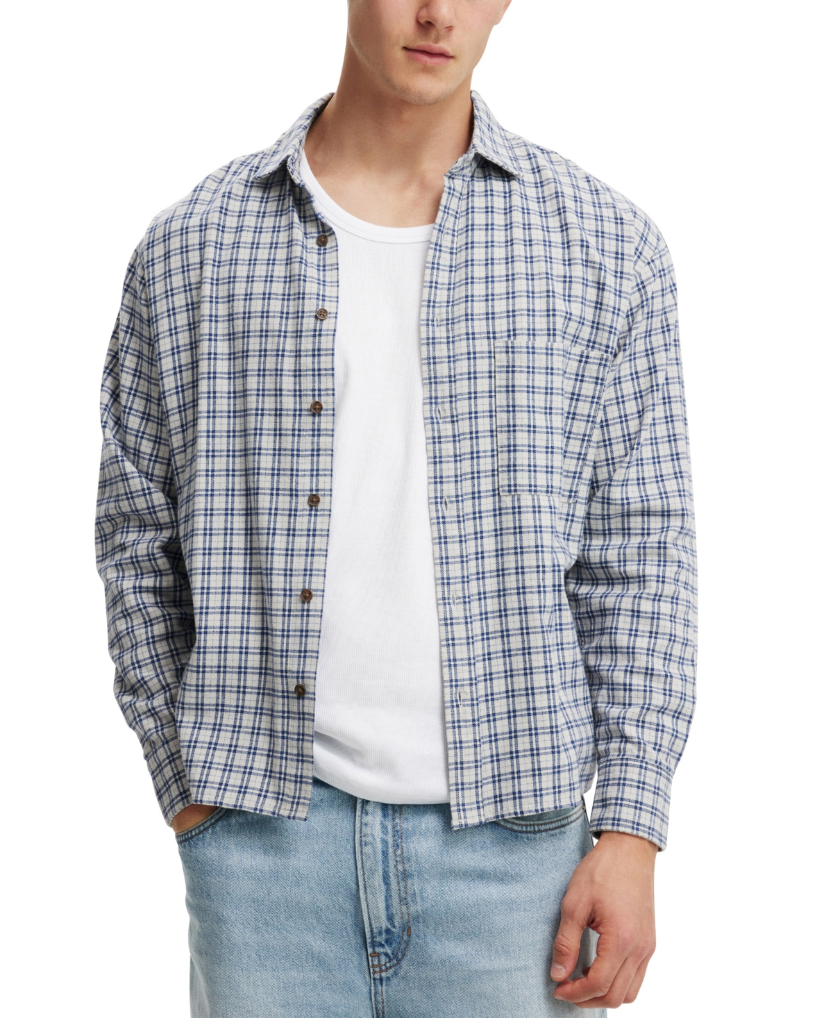 COTTON ON MEN'S TRIBECA LONG SLEEVE SHIRT 