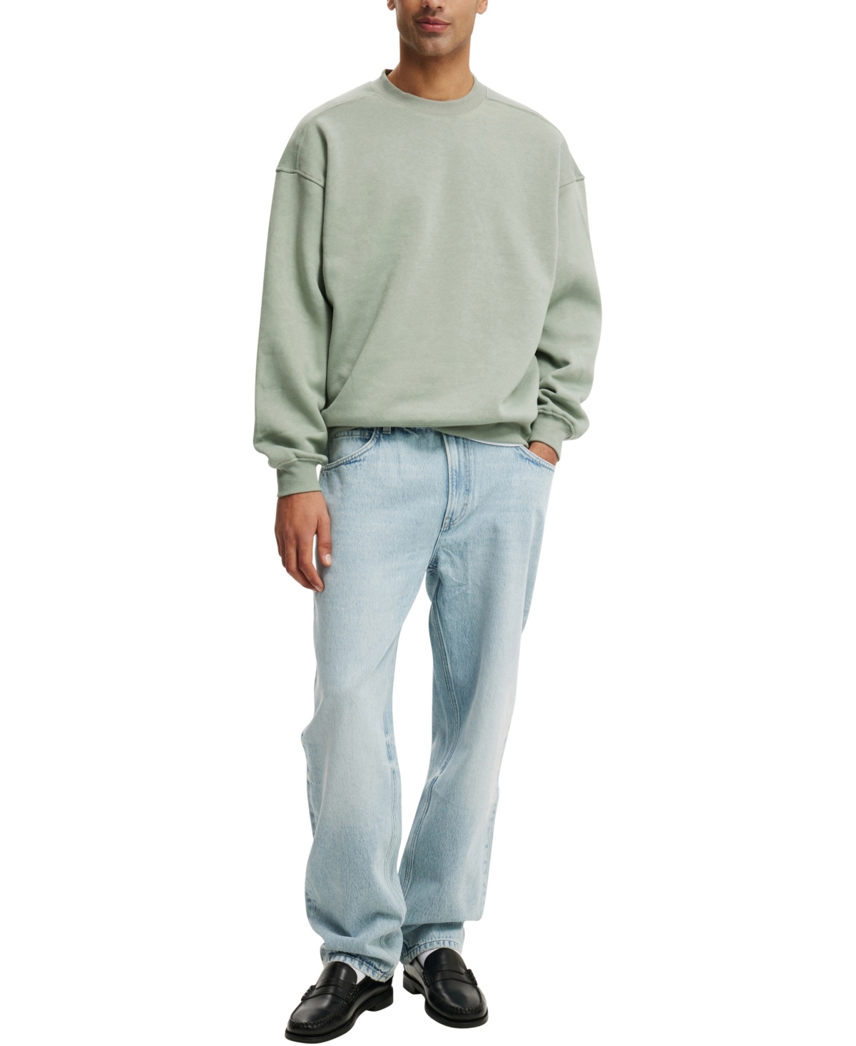 COTTON ON MEN'S BOX FIT CREW SWEATER 
