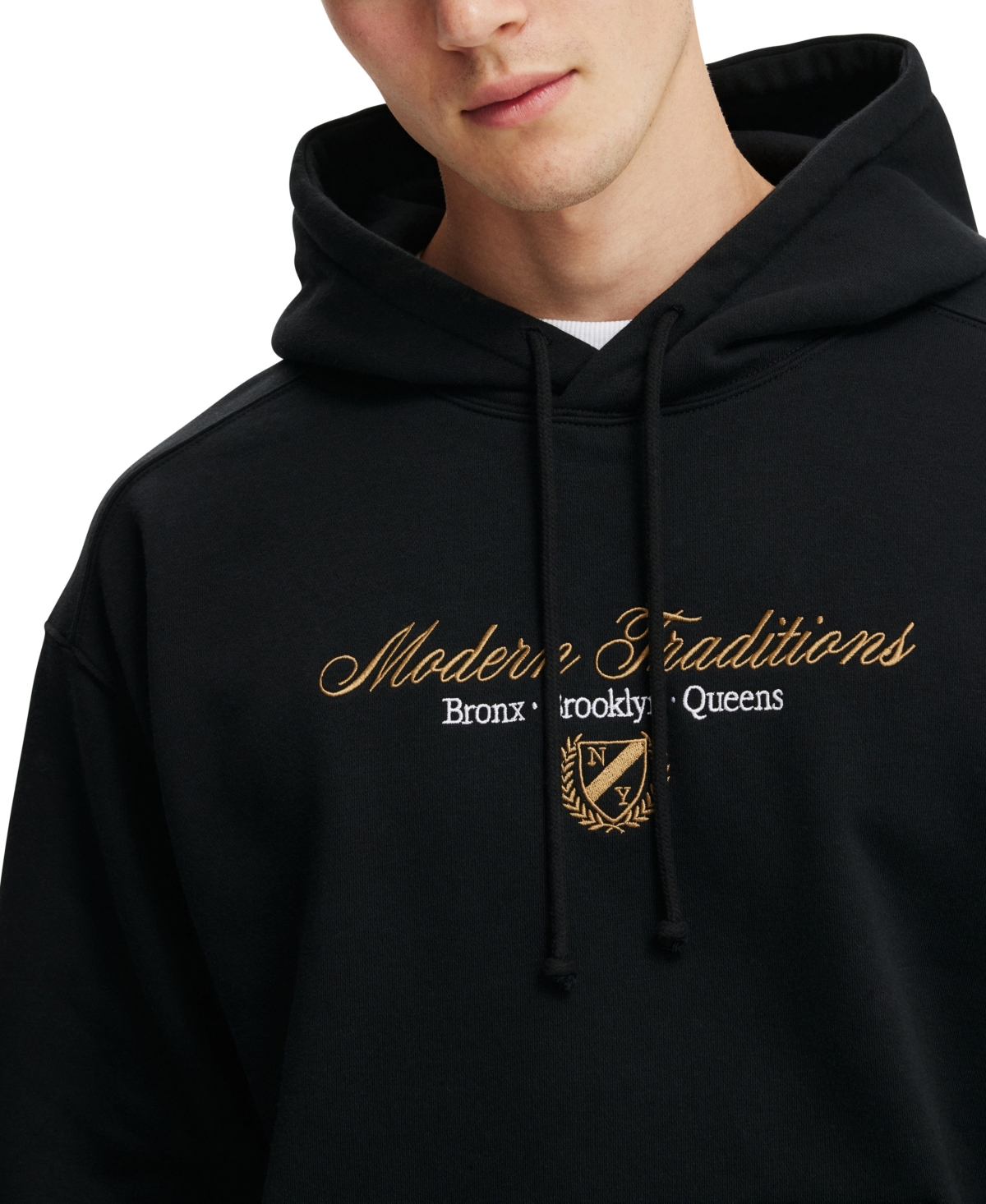 Cotton On Men's Box Fit Graphic Hoodie -Modern Traditions