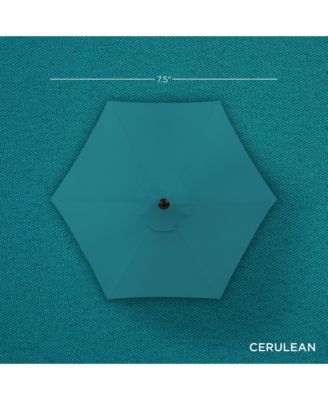 7.5ft Heavy-Duty Outdoor Market Patio Umbrella w/ Push Button Tilt, Easy Crank