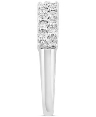 EFFY&reg; Diamond Double Row Band (1/6 ct. t.w.) in Sterling Silver