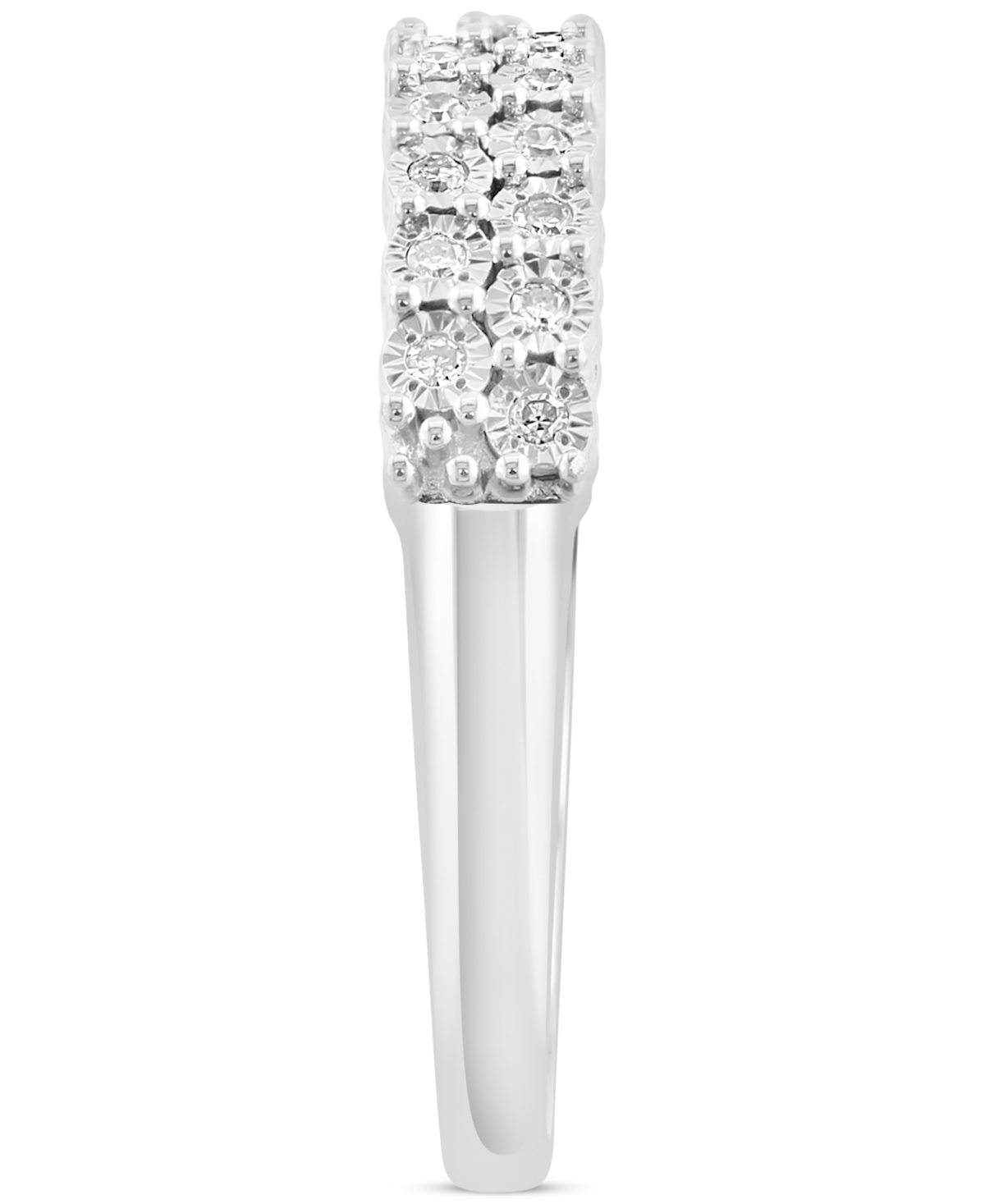 EFFY COLLECTION EFFY DIAMOND DOUBLE ROW BAND (1/6 CT. T.W.) IN STERLING SILVER 