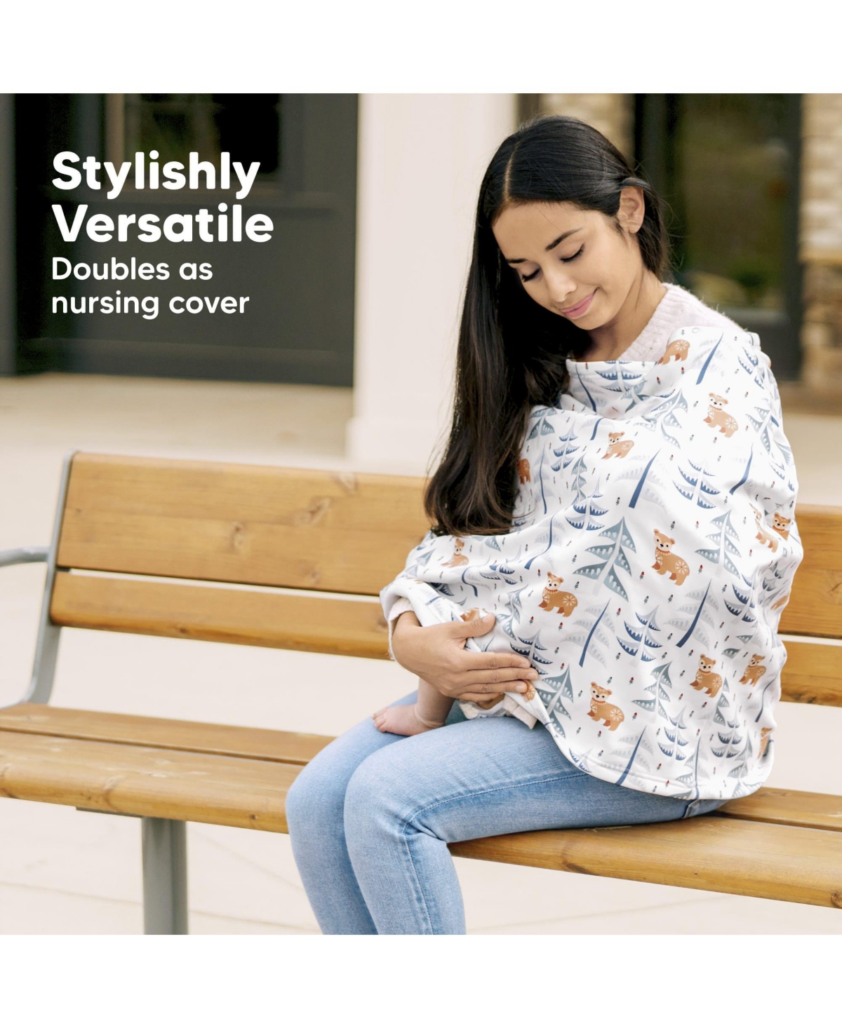 KeaBabies Warmzy Baby Car Seat Cover, Universal Stretch Fit Infant Carseat Covers for Babies, Winter Carseat Canopy