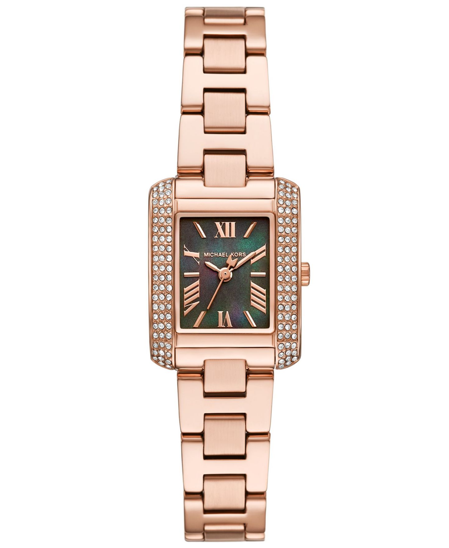 Женские часы Michael Kors Emery Three-Hand Rose Gold-Tone Stainless Steel Watch 22mm — фото 1