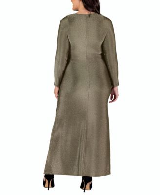 Plus Size Long Sleeve Maxi Dress