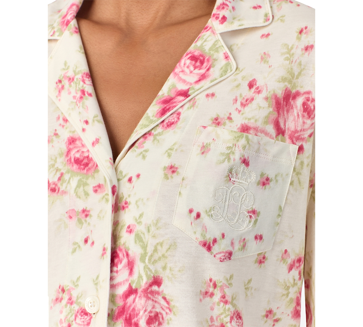 Lauren Ralph Lauren Women's Floral Satin Pajama Set