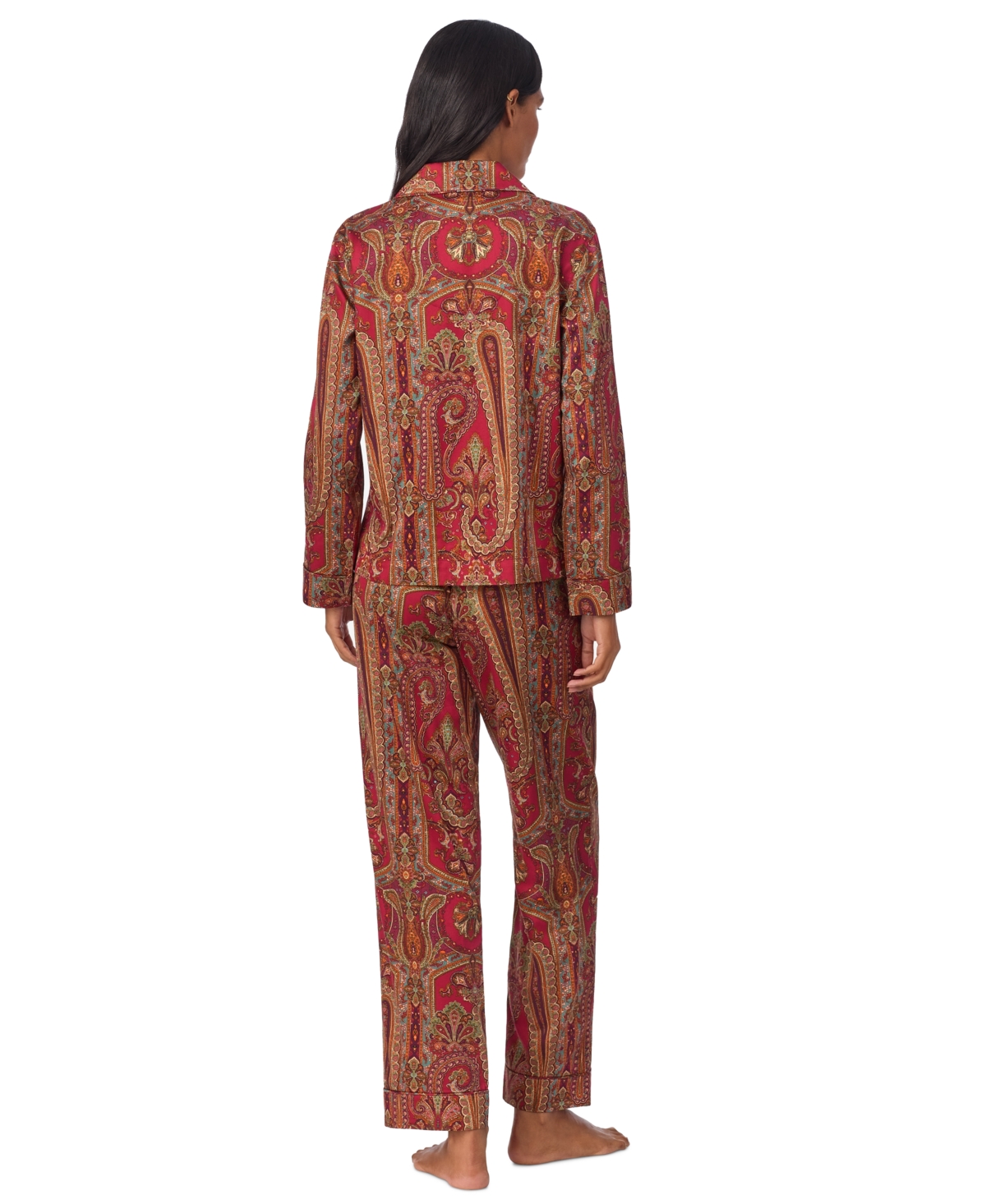 Lauren Ralph Lauren Women's Paisley Sateen Pajama Set