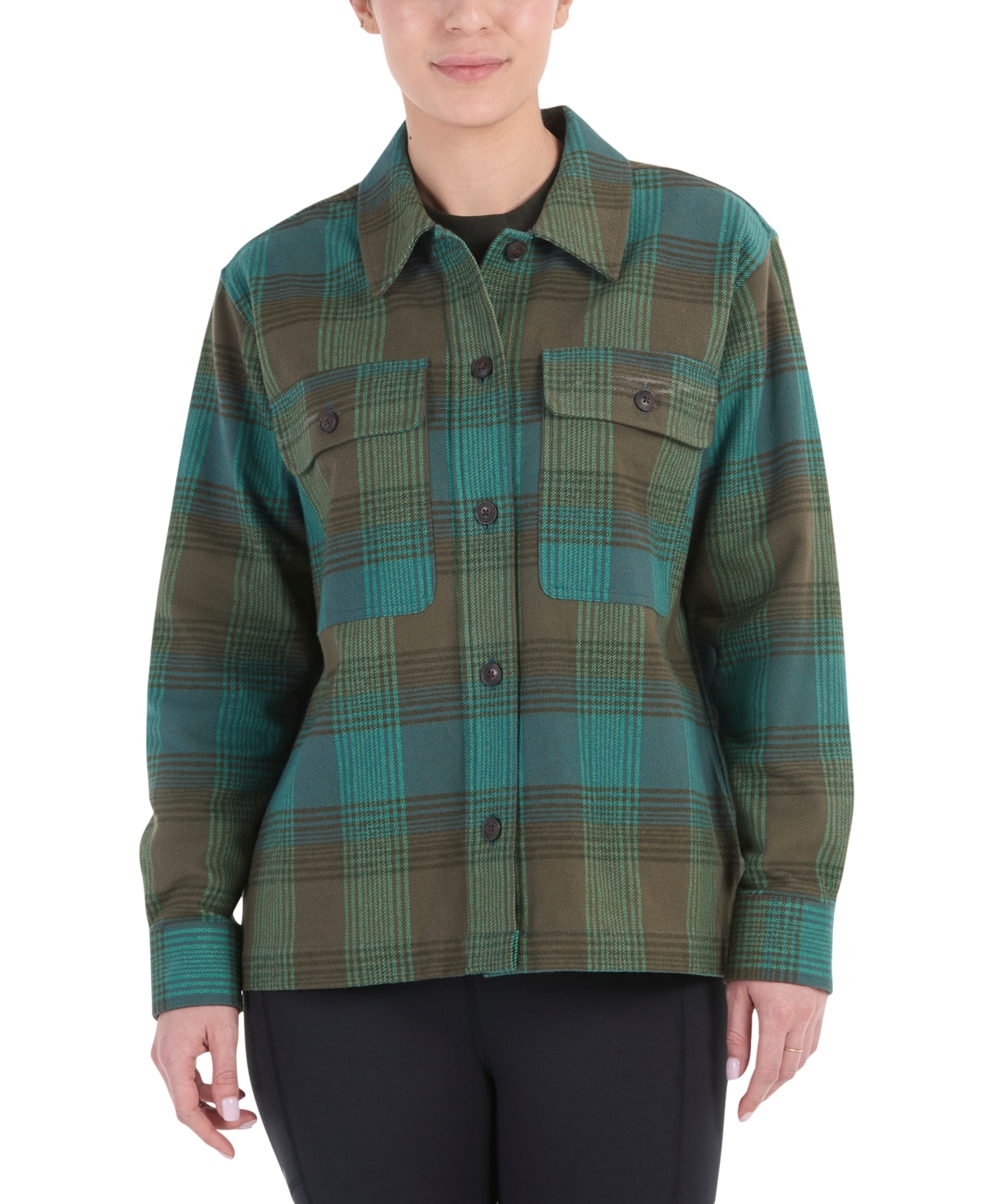 Women's Incline Heavyweight Flannel Shirt - Dark Jungle