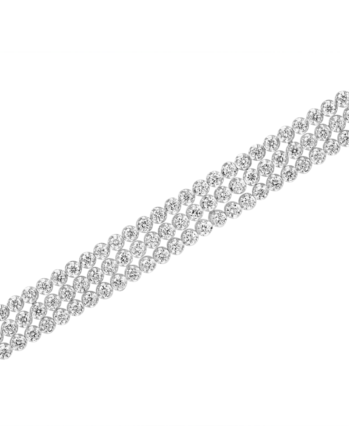 Effy Lab Grown Diamond Triple Row Tennis Bracelet (6 ct. t.w.) in 14k White Gold - White Gold
