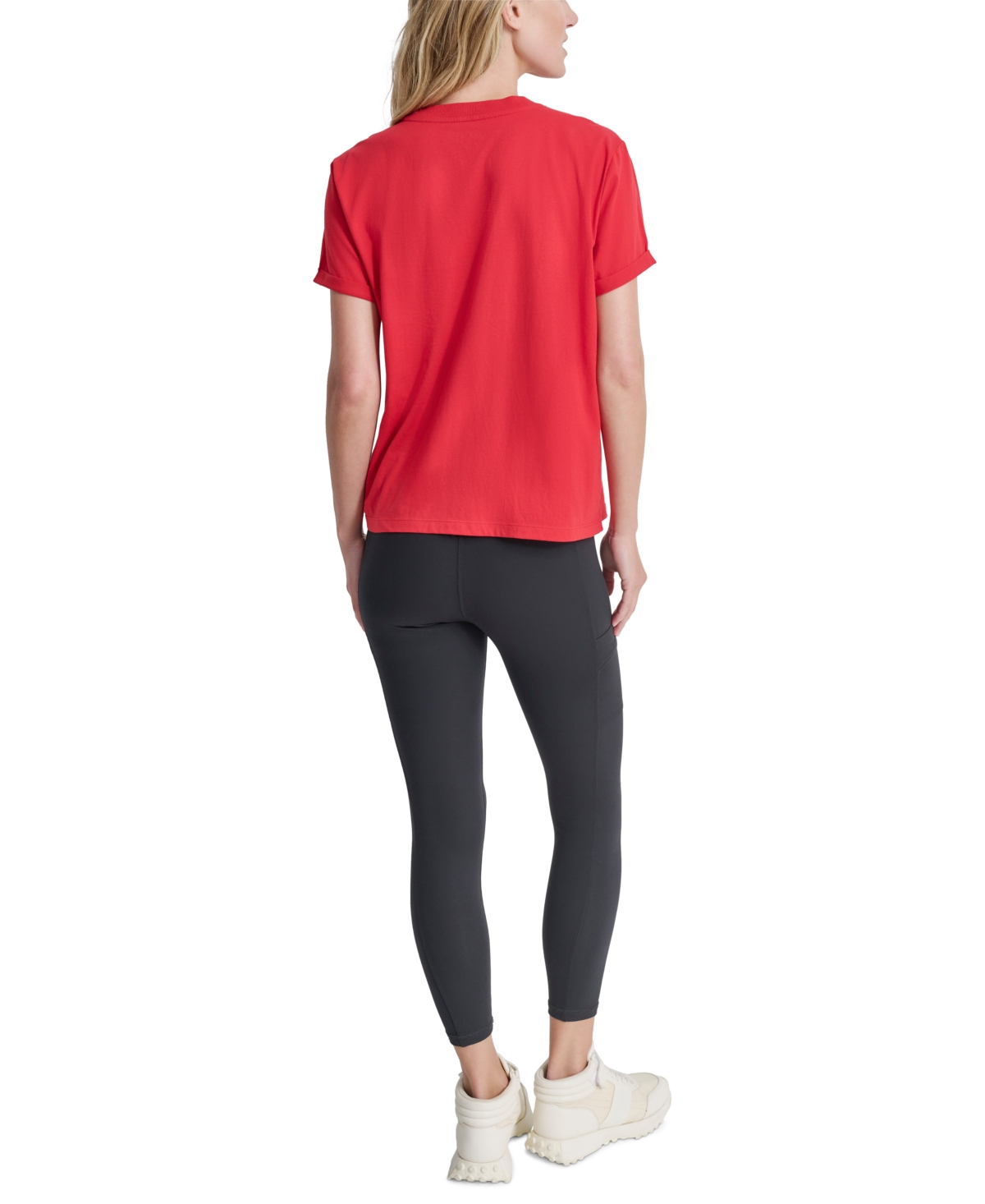 Dkny Sport Women's Rhinestone Medallion Knot T-Shirt