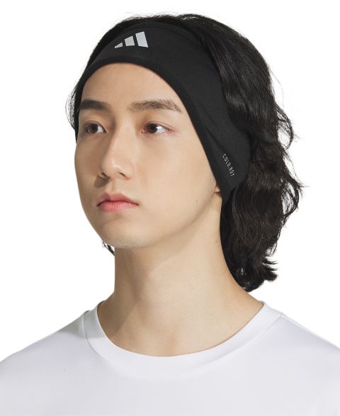 Аксессуары для волос adidas Unisex Alphaskin 2 Reflective Logo Headband, цвет: Чёрный