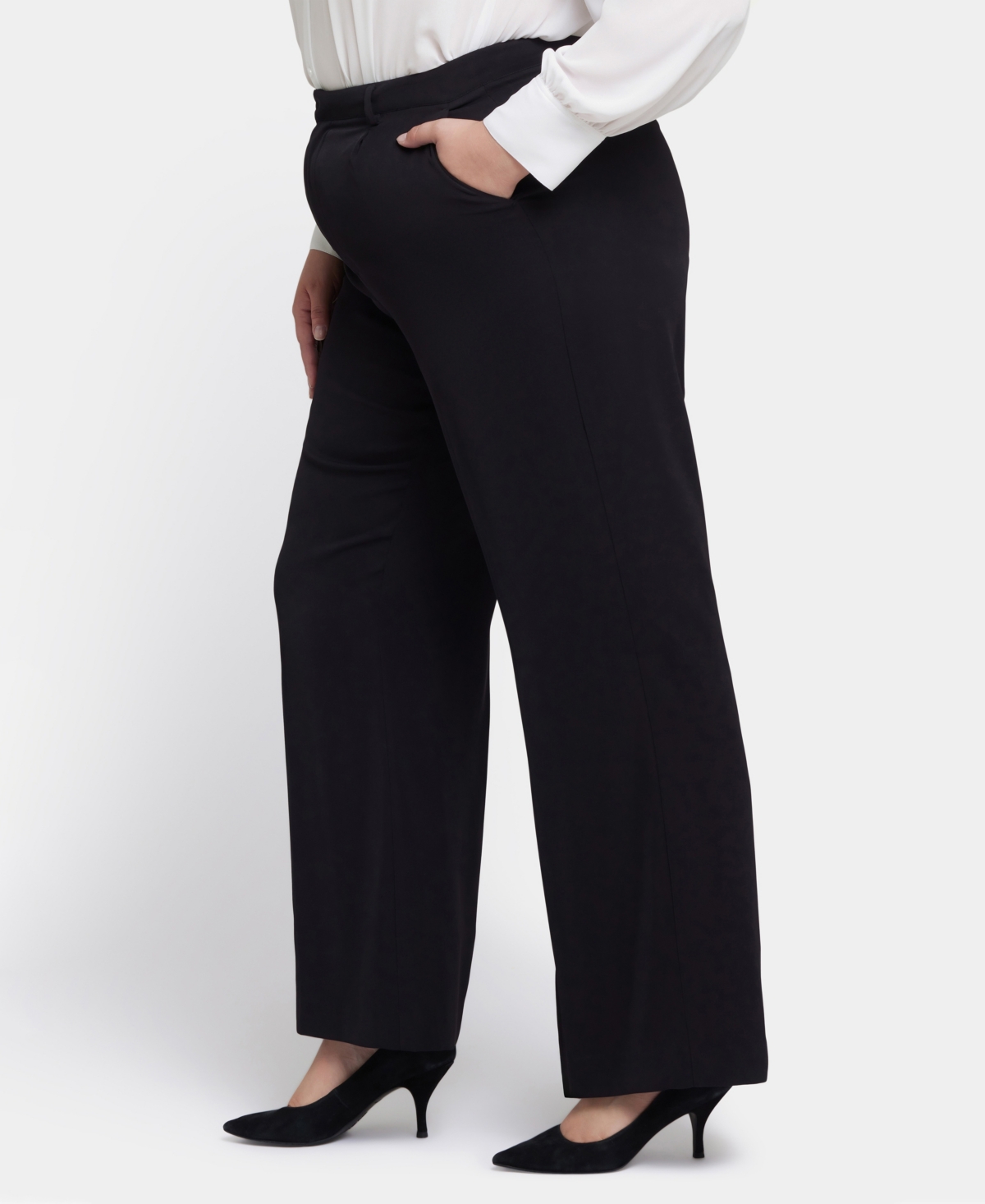 Nydj Wide Leg Pants In Black