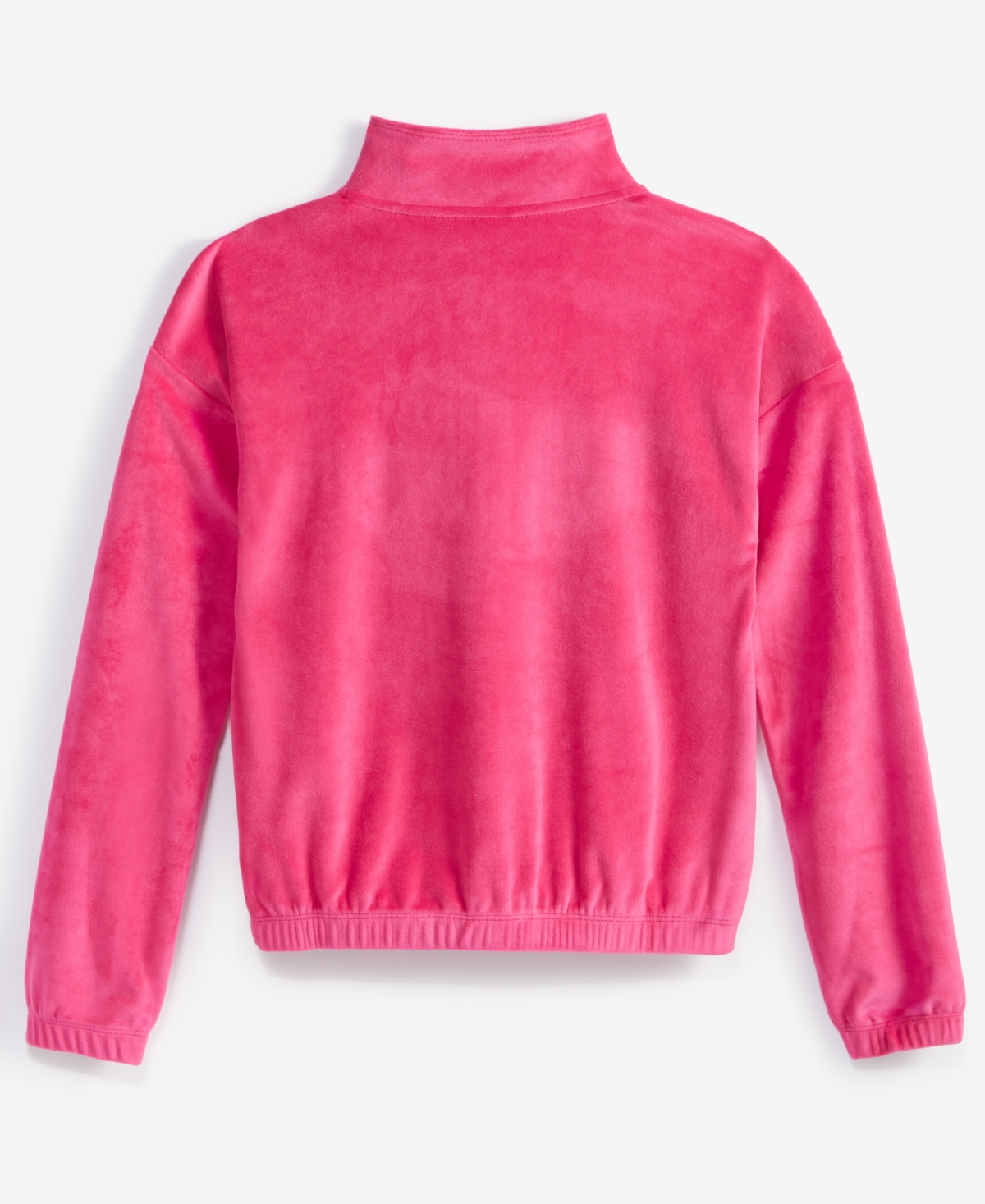 Id Ideology Big Girls Quarter-Zip Velour Top, Created for Macy's